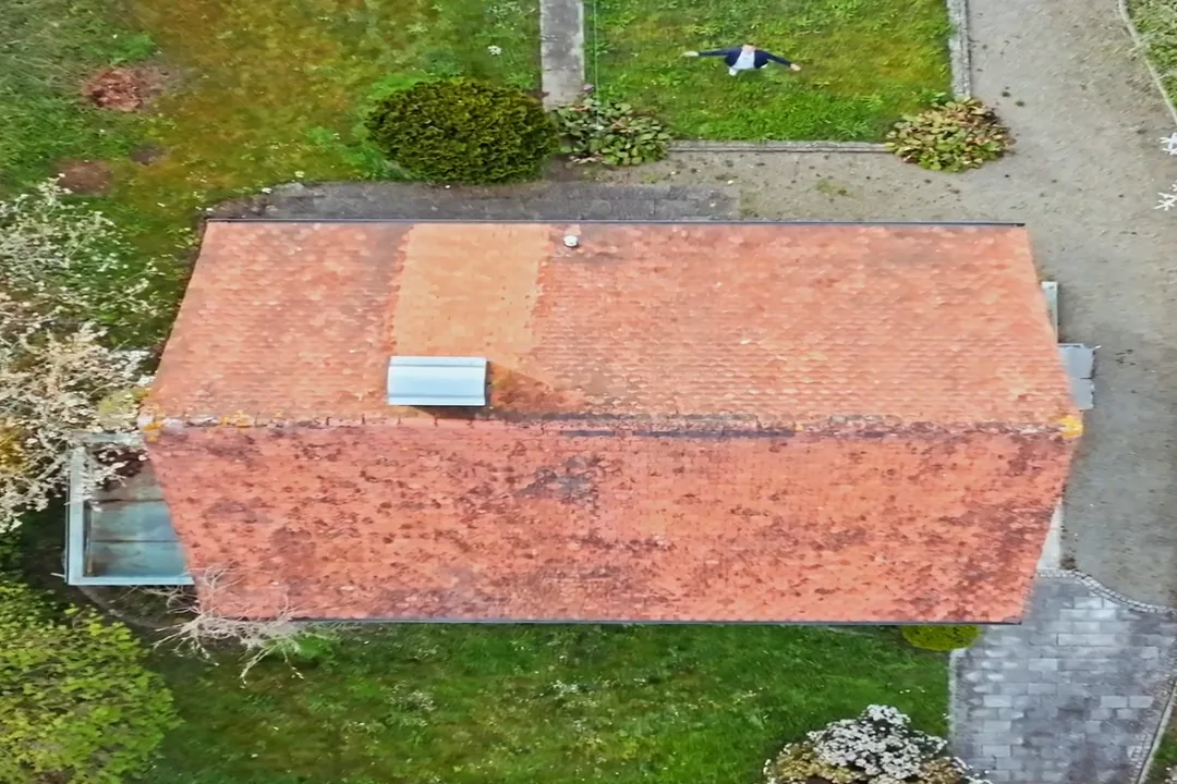 Haus und Garten von oben — Drohnenaufnahme aus Langenargen