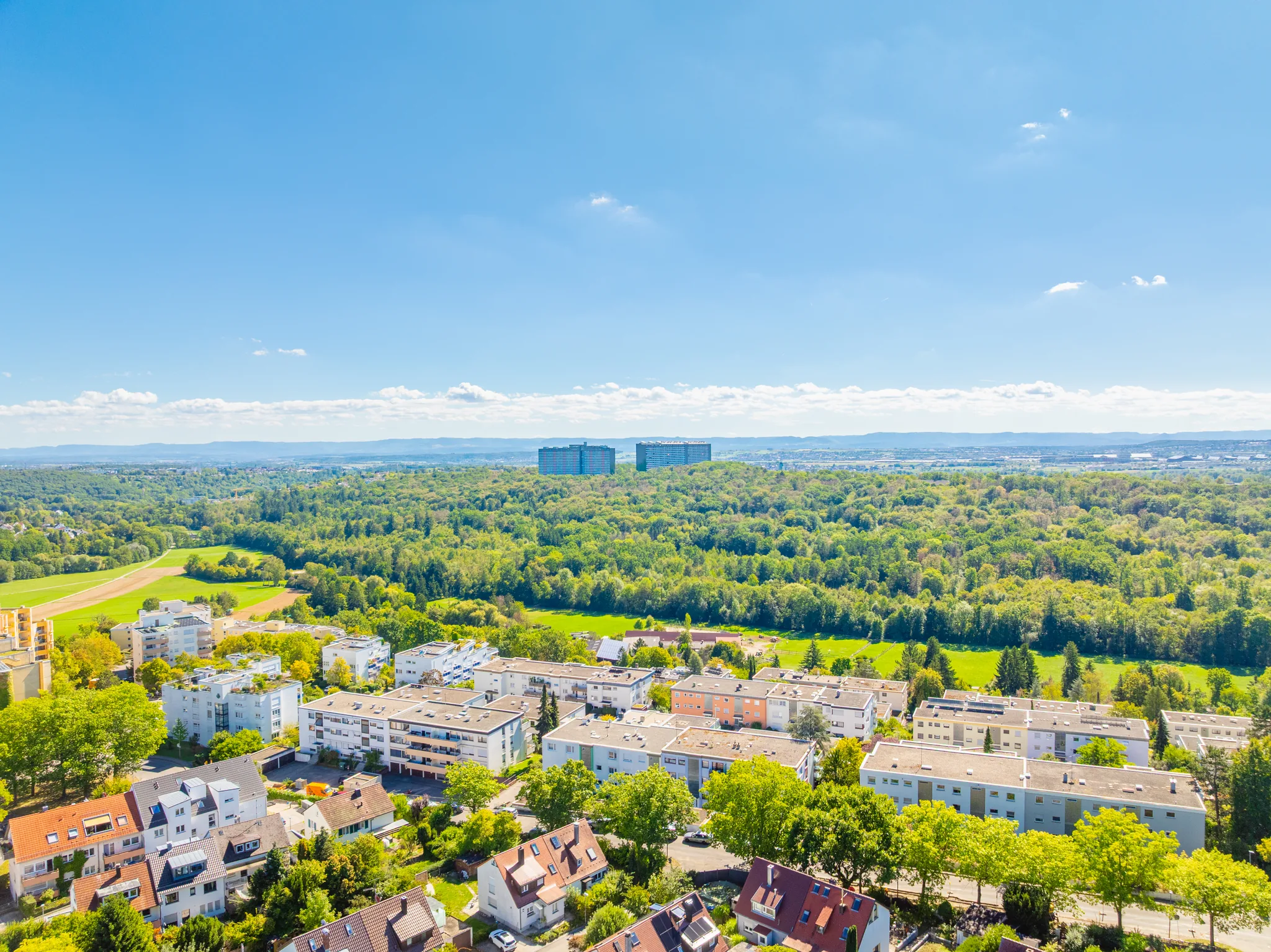 Luftpanorama über Hoffeld – Stuttgart-Hoffeld